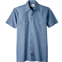 1141573 Dickies Short Sleeve Chambray Shirt - blankstyle.com