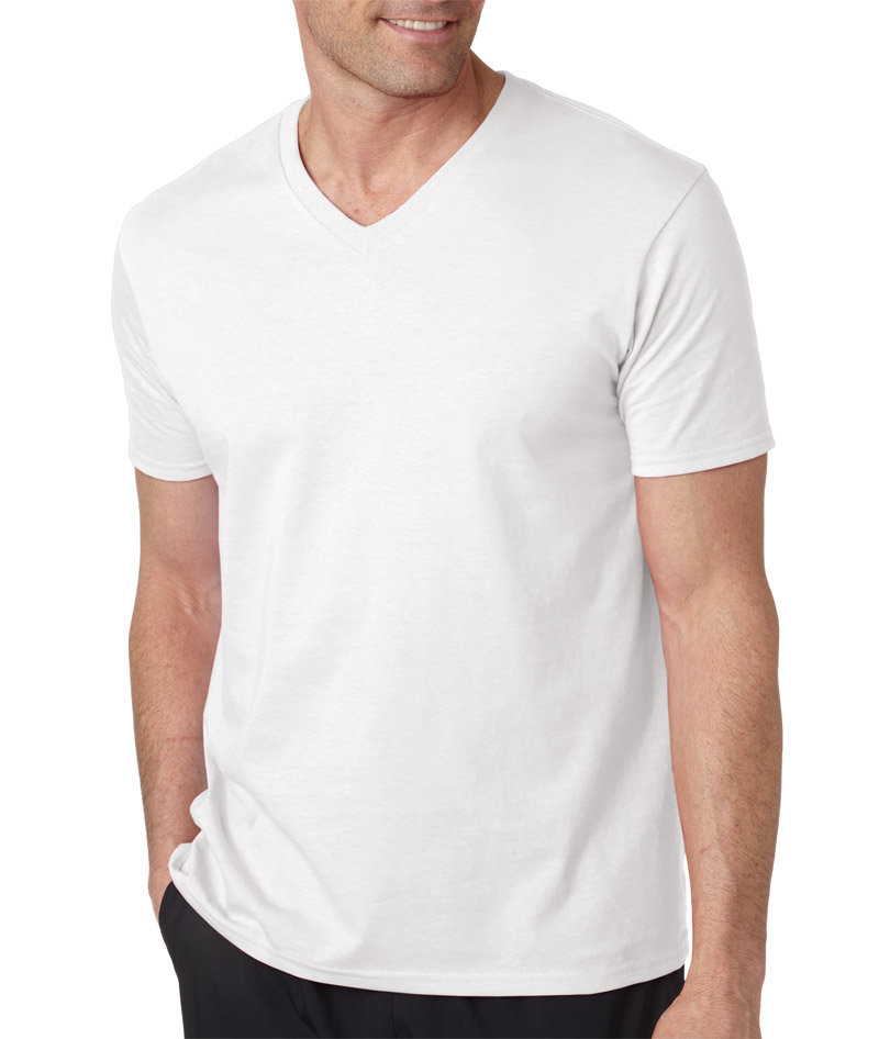 64V00 Gildan Adult Softstyle V-Neck T-Shirt Blank Wholesale ...