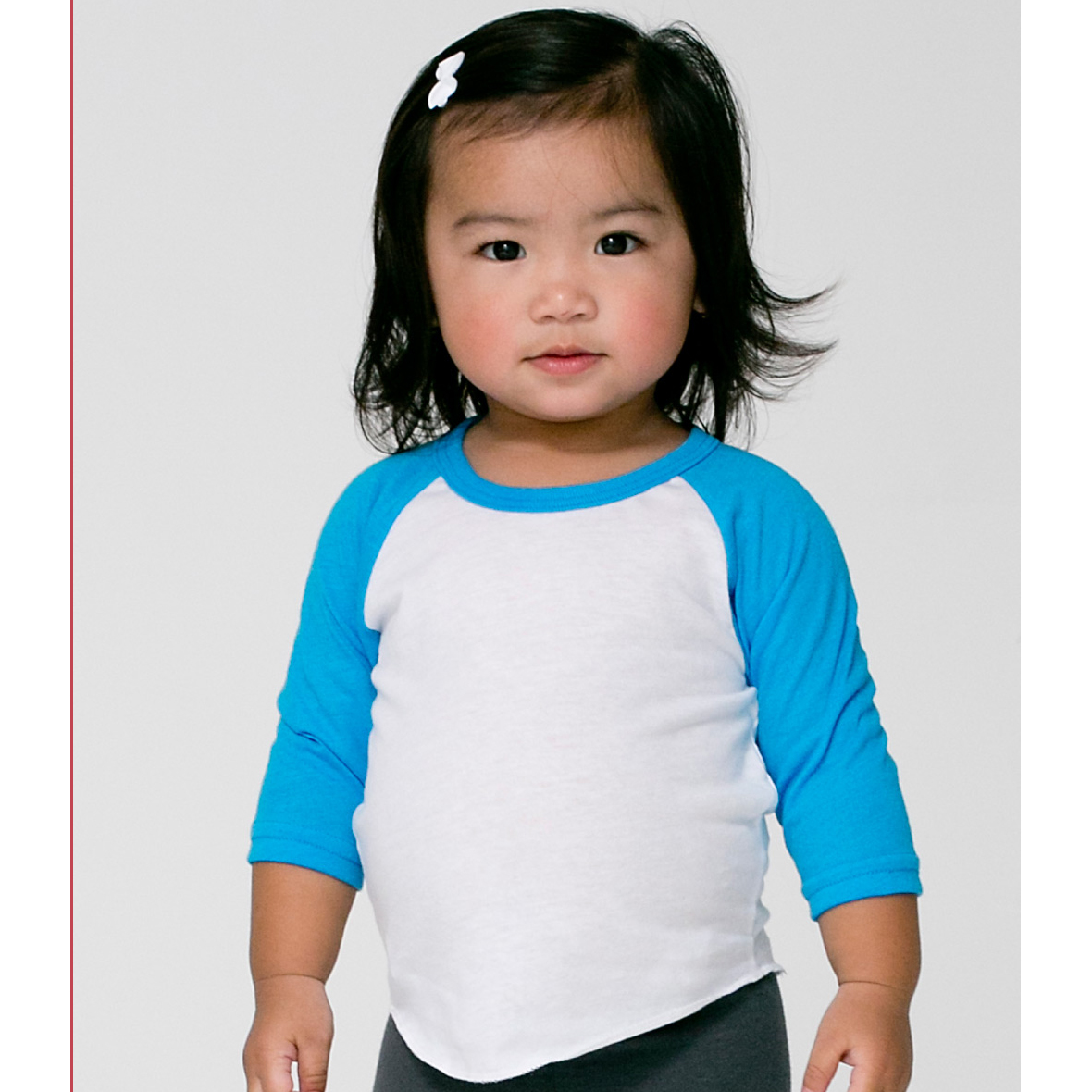 BB053 American Apparel Infant Poly-Cotton 3/4 Sleeve Raglan - From $5.31