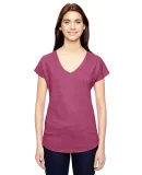 6750VL Anvil - Ladies' Triblend V-Neck T-Shirt  in Heather raspbrry