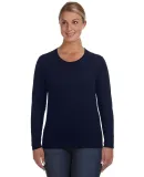 884L Anvil Missy Fit Ringspun Long Sleeve T-Shirt in Navy