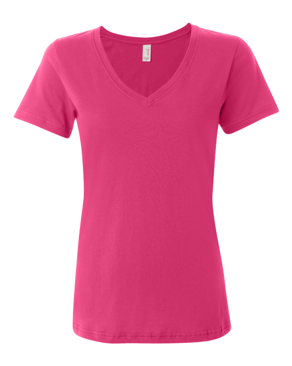 392 Anvil Ladies’ Sheer V-Neck T-Shirt Blank Wholesale - blankstyle.com