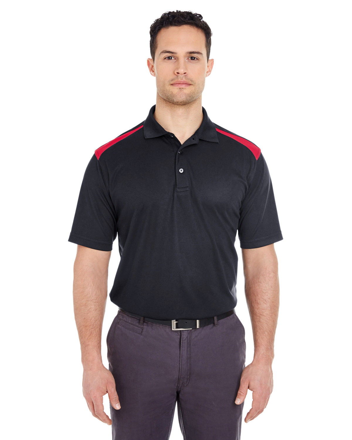 8215 UltraClub® Adult Cool & Dry 2-Tone Mesh Piqué Polo - From $13.30