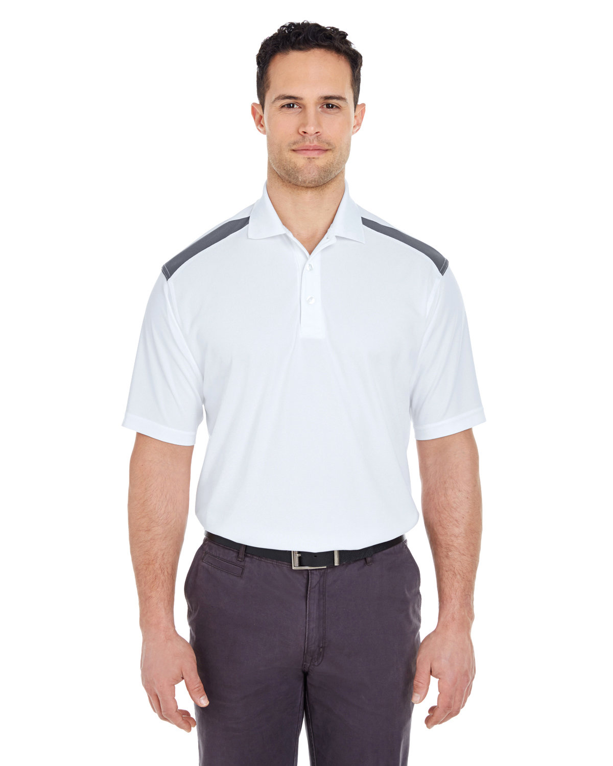 8215 UltraClub® Adult Cool & Dry 2-Tone Mesh Piqué Polo - From $13.30