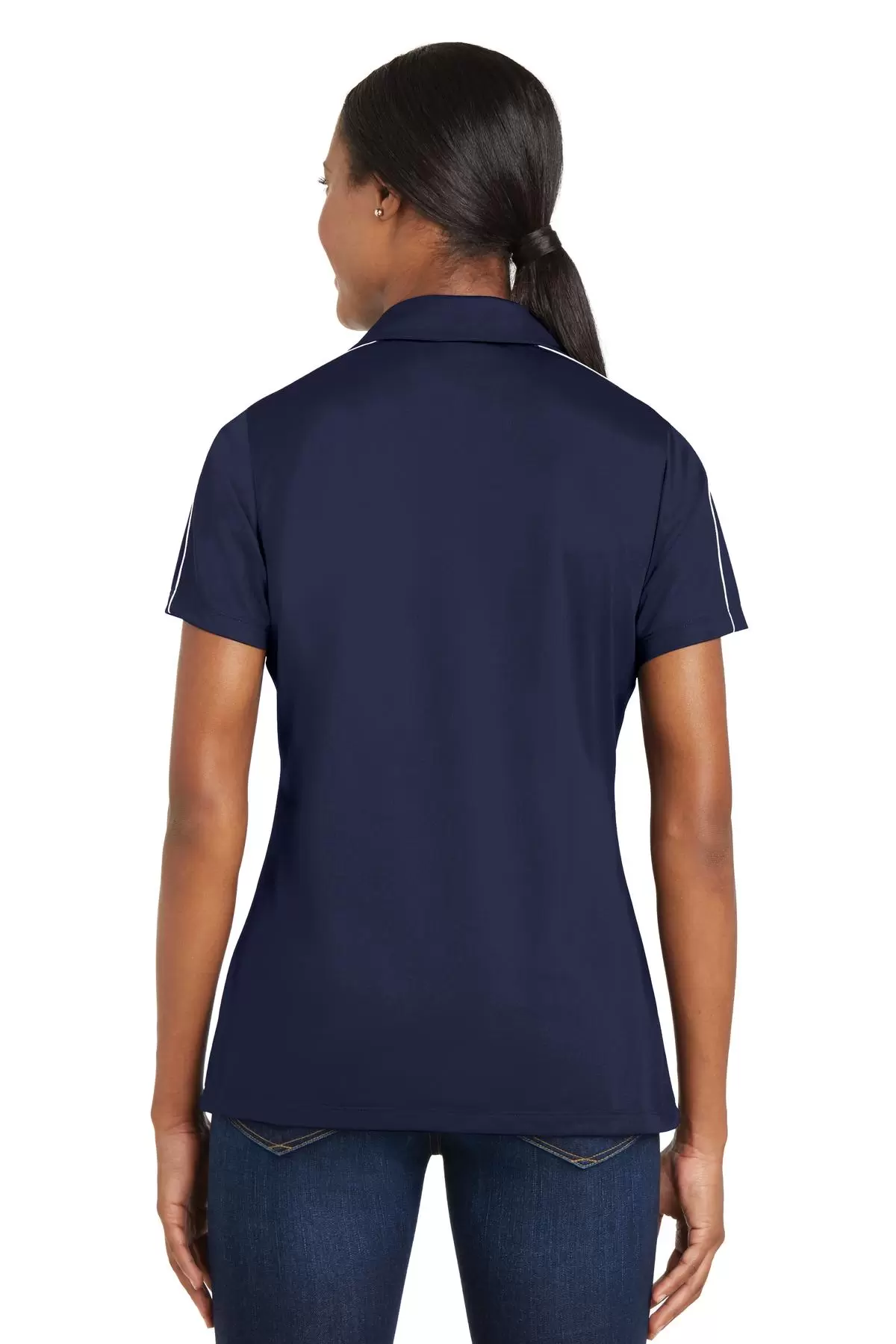 Sport-Tek Ladies Micropique Sport-Wick Piped Polo. Lst653