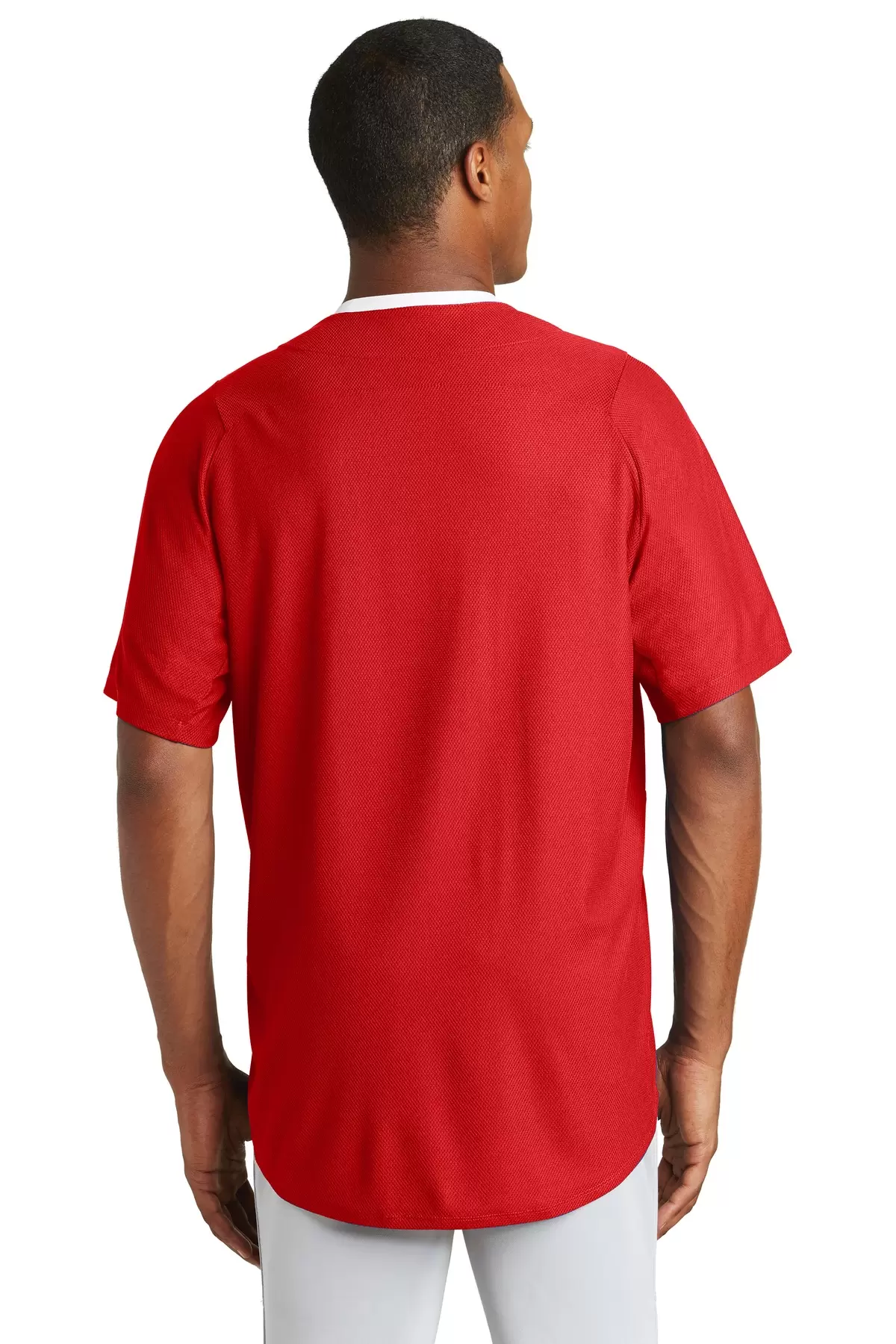 Sconnie New Era Full Button Baseball Jersey - Red