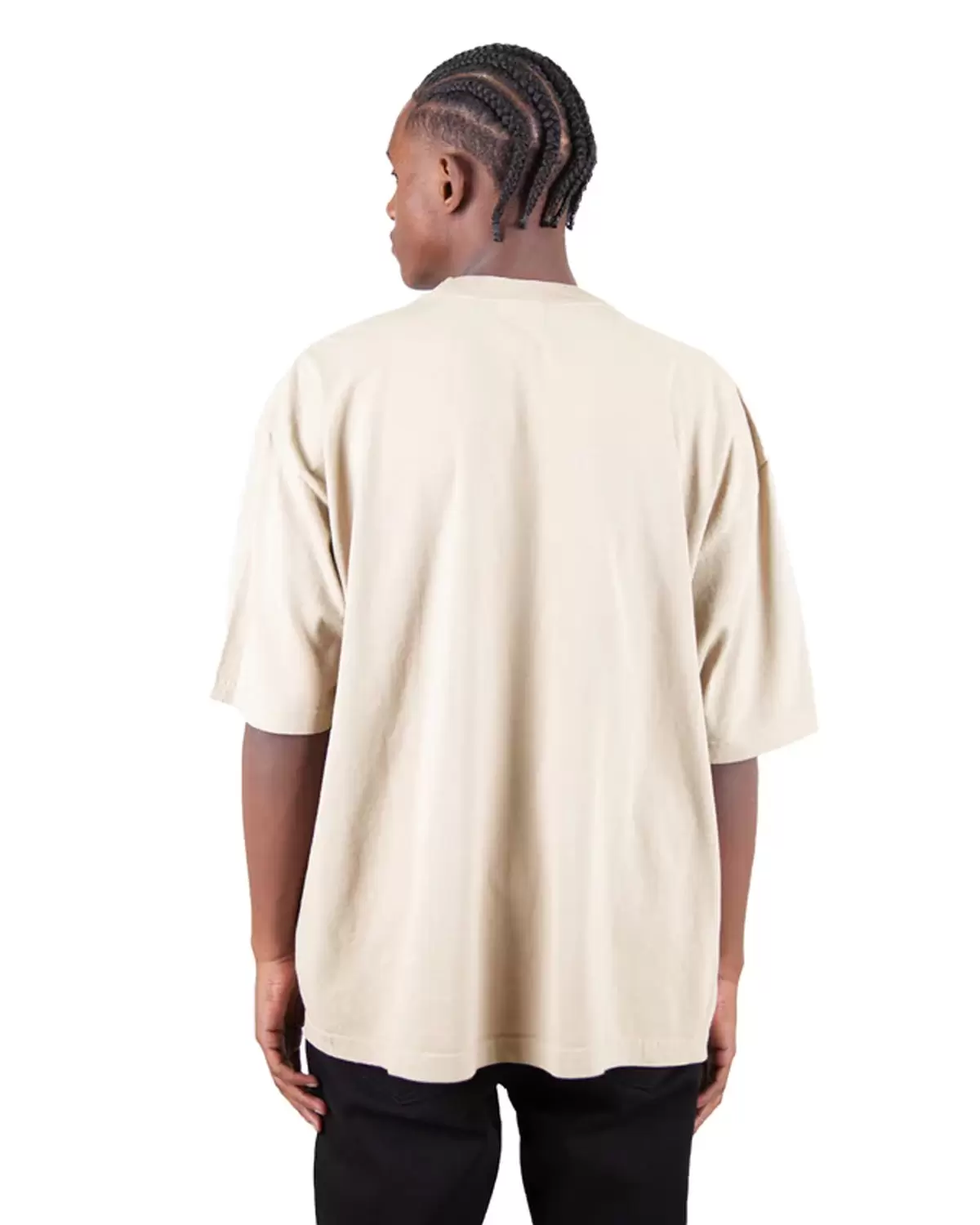 Shaka Wear Shgdd Adult Garment-Dyed Drop-Shoulder T-Shirt Black S