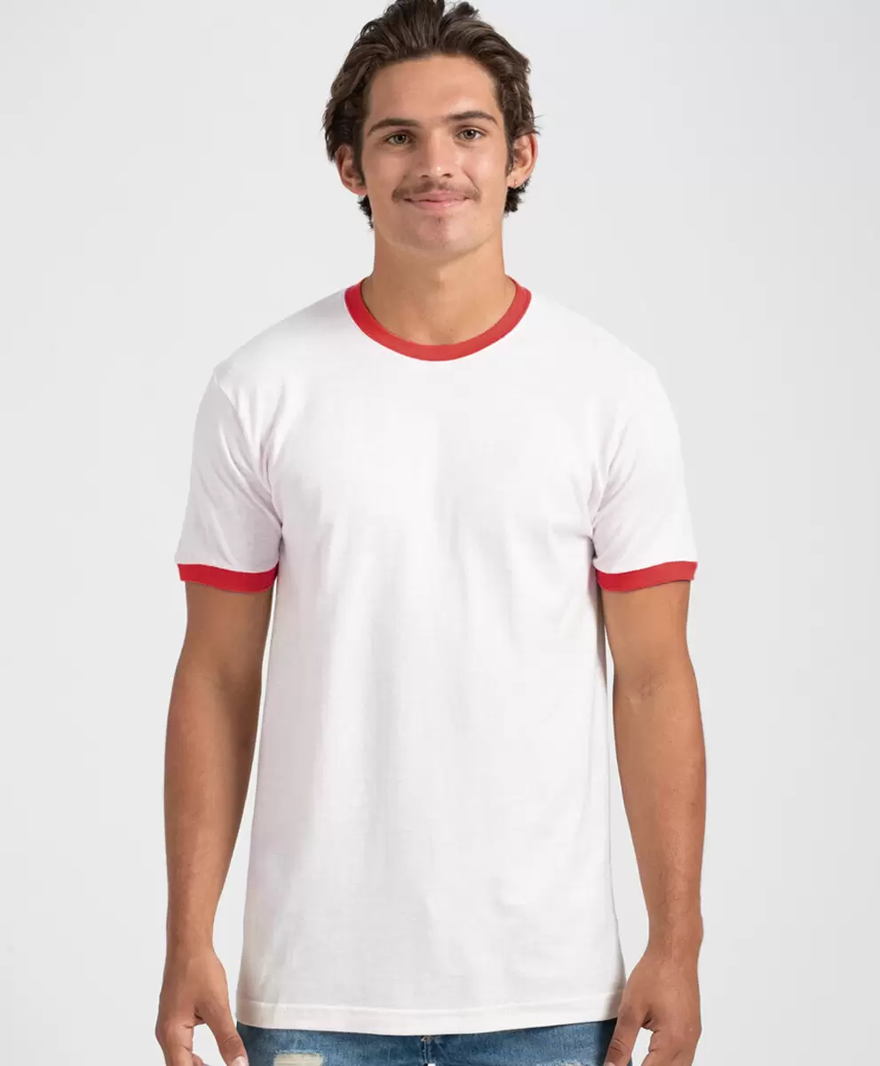 Mens Ringer Tees, Wholesale Jersey T Shirts, Bulk, Plain Blank T Shirts