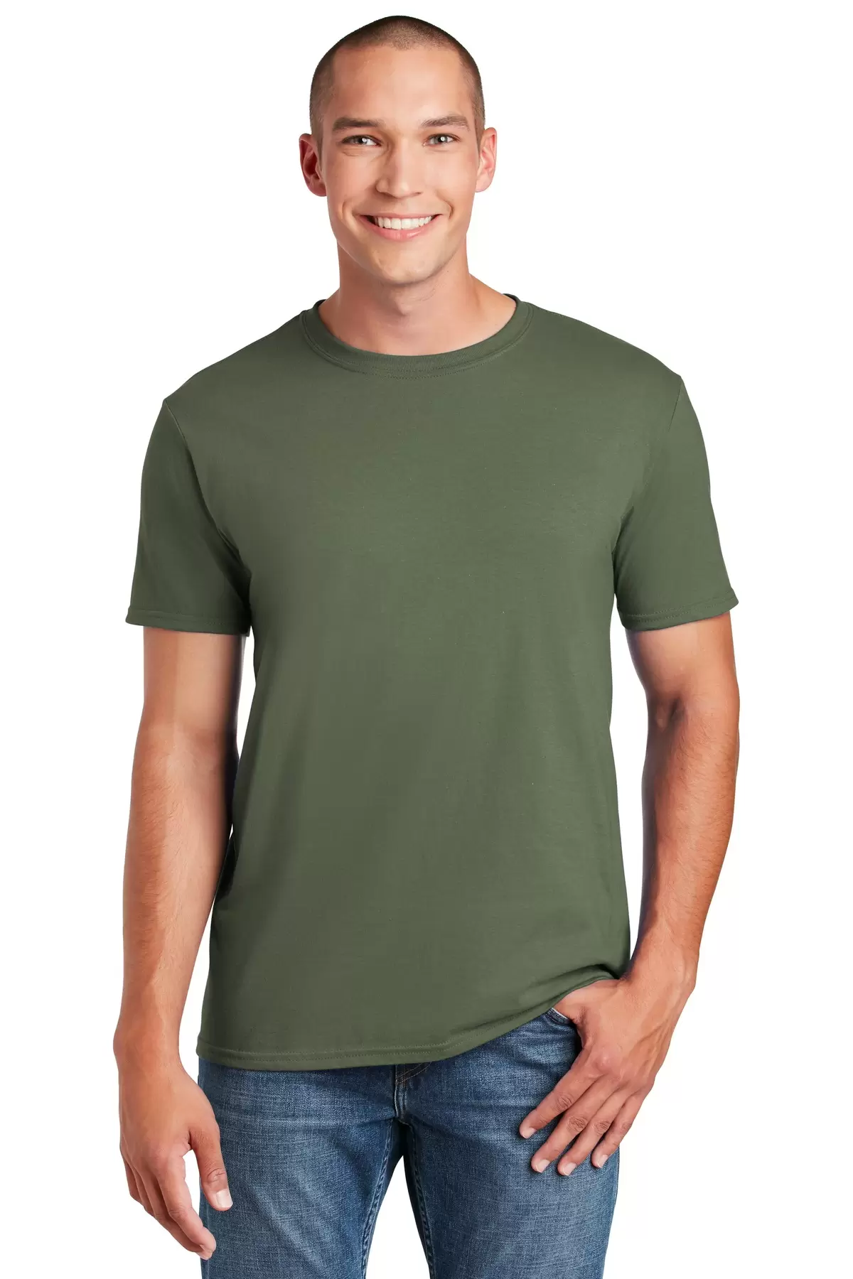 Gildan 64000 |Gildan G640 Softstyle T-shirt Military Green - From $3.31