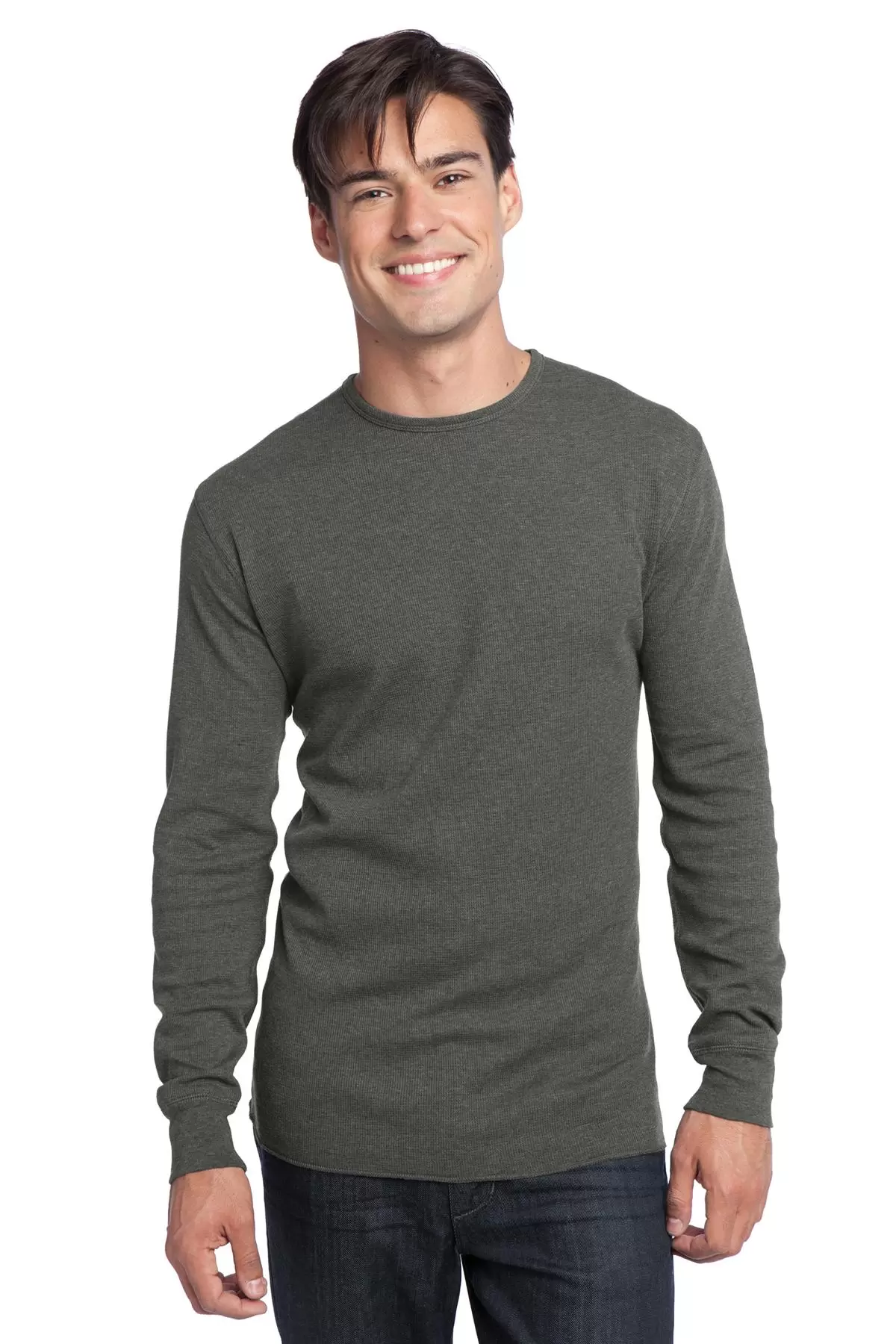 District Young Mens Long Sleeve Thermal DT118 - blankstyle.com