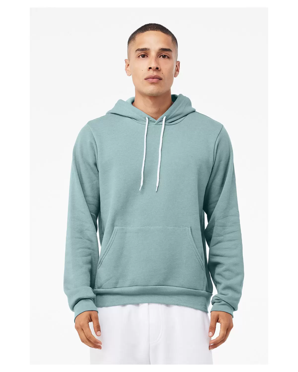 Printed cotton-blend fleece hoodie